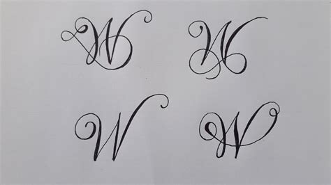 W In Cursive