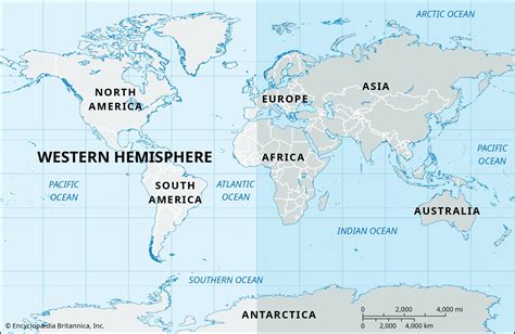 Western Hemisphere Map