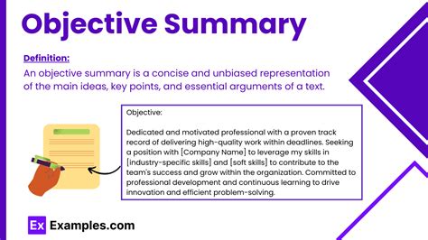 What Is An Objective Summary