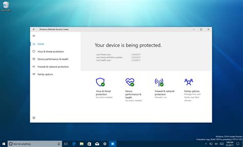 Windows Defender Security Center
