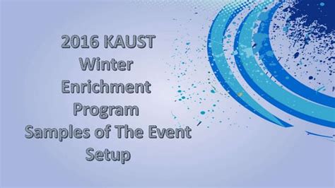 Winter Enrichment Program