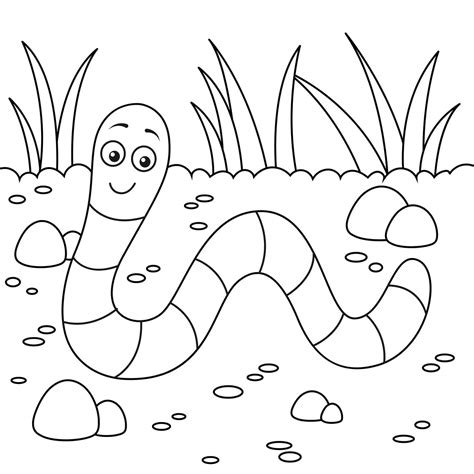 Worm Coloring Pages